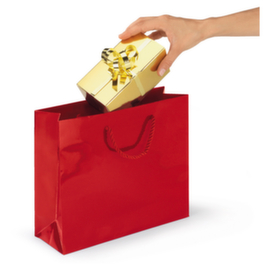 Rood lakpapieren draagtas 12x7x16cm