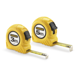 Rolmeter Stanley 3 m lengte met gele slijtvaste meetband