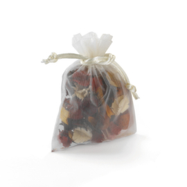 Zakje Organdi voor geschenken ivoor 9x9