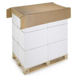 Papieren afdekvel voor pallets
