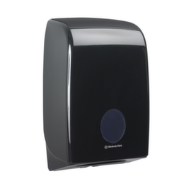 Zwarte dispenser voor papieren handdoeken Aquarius