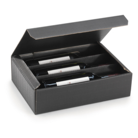 Zwarte flesverpakkingen 26,5x10x37,2 cm