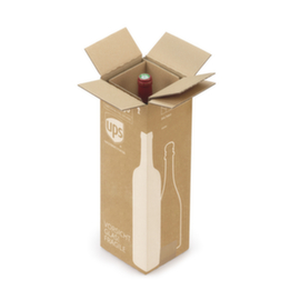 Verzenddoos met manuele kruisverdeling voor 1 fles 11 x 11 x 36 cm