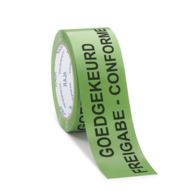 PVC-tape voor kwaliteitscontroles Raja groen