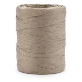 Cadeaulint van papier met raffia-effect taupe
