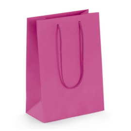 Draagtas van mat kraftpapier fuchsia 19 x 27 x 10 cm