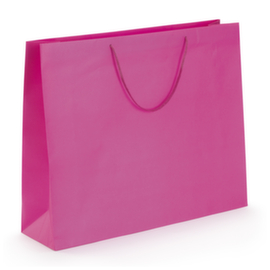 Draagtas van mat kraftpapier fuchsia 55 x 45 x 15 cm