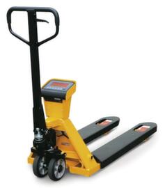 Vorkhefwagen met weegsysteem Eco, 2000 kg draagvermogen, massief rubber/polyurethaan