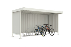 WSM Overdekte fietsenstalling Leipzig Basic met fietsenrekken, breedte x diepte 4300 x 2200 mm